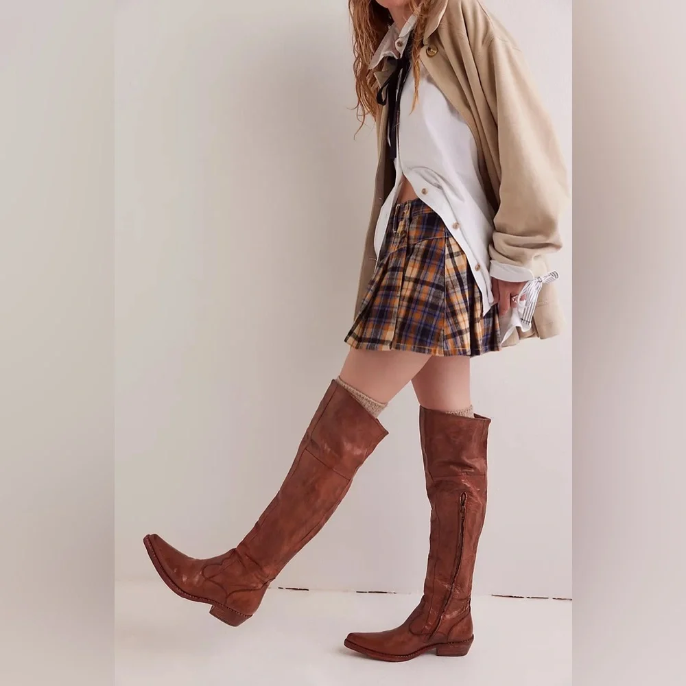 NEW FREE PEOPLE Maggie Over-The-Knee Tailored Boots